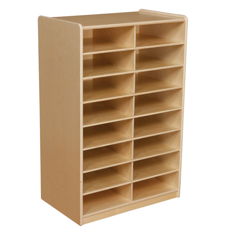 (16) Letter Tray Storage Unit with Translucent Trays, Without