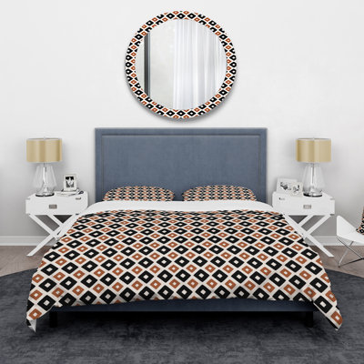 Polyester Geometric Shapes Duvet Cover