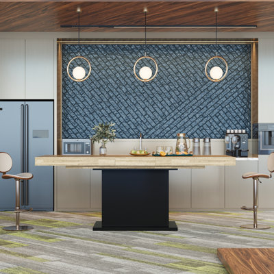79"W Extendable Breakroom Table For 6-8 People by Morinome