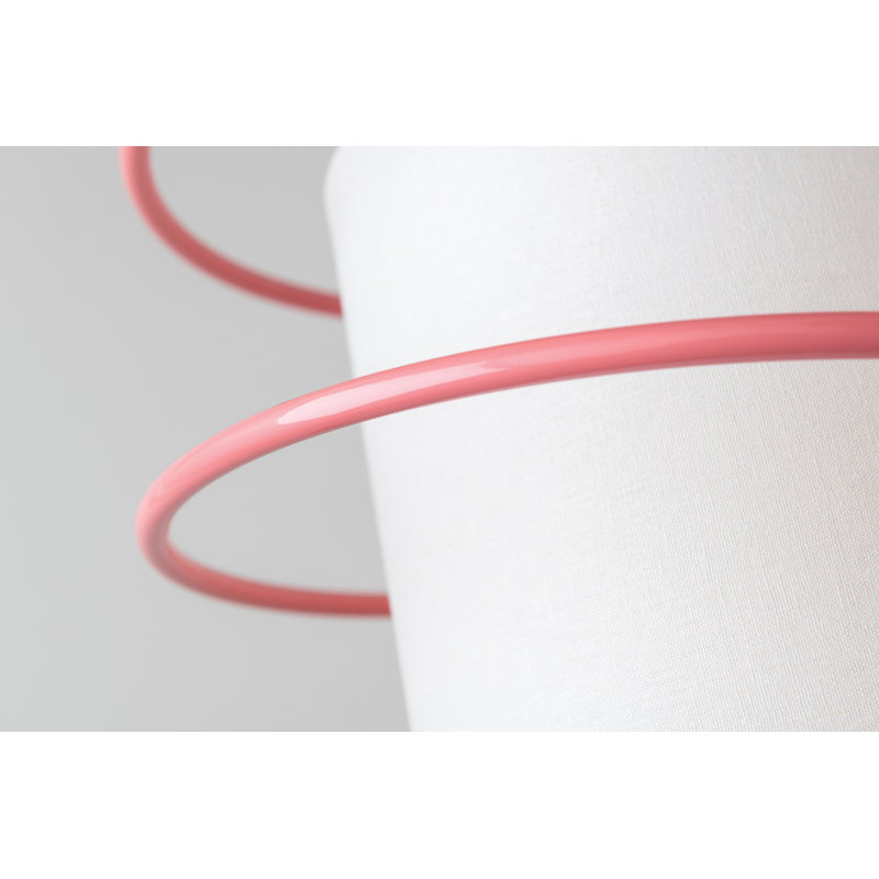 Carly 1 - Light Single Pendant, Pink, 12.5" H x 8.25" W x 8.25" D