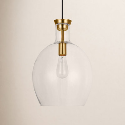Nader Single Light Dome Pendant by Thomas O'Brien