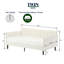 Lit de jour rembourré en velours beige Elena
