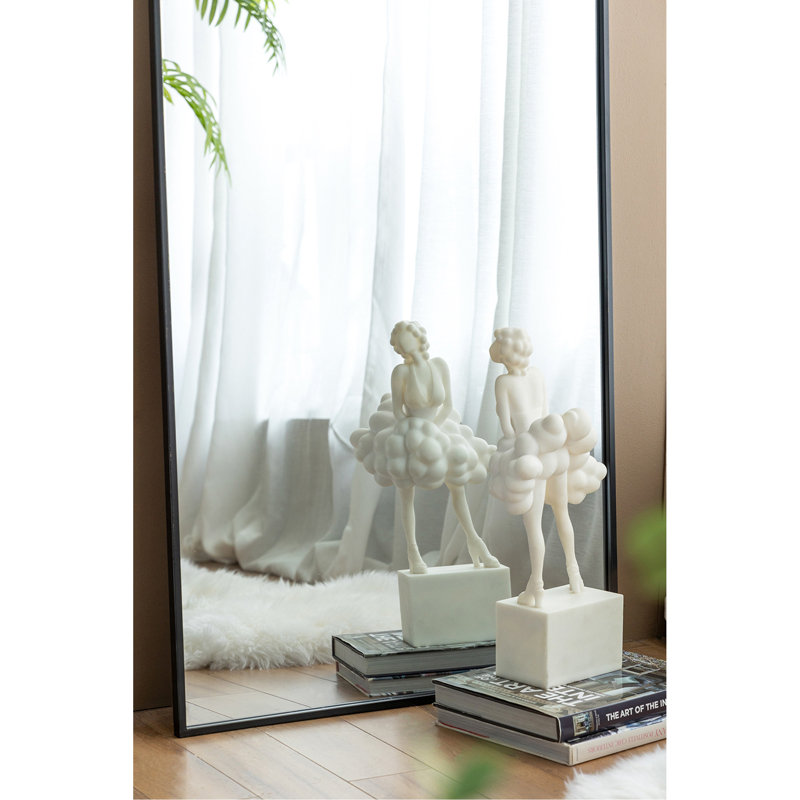 Celine Arch Body Mirror, Black, 74" x 28"