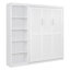 Lit escamotable double à rangement complet avec tablettes et armoire peu encombrante-603996933-603996932