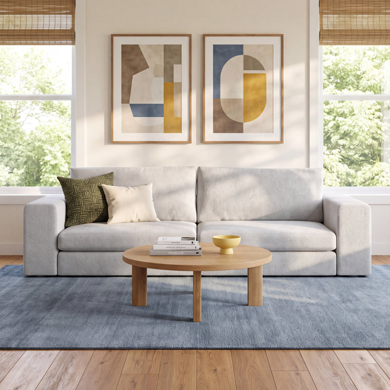 Ojai 100" Upholstered Sofa, Light Gray