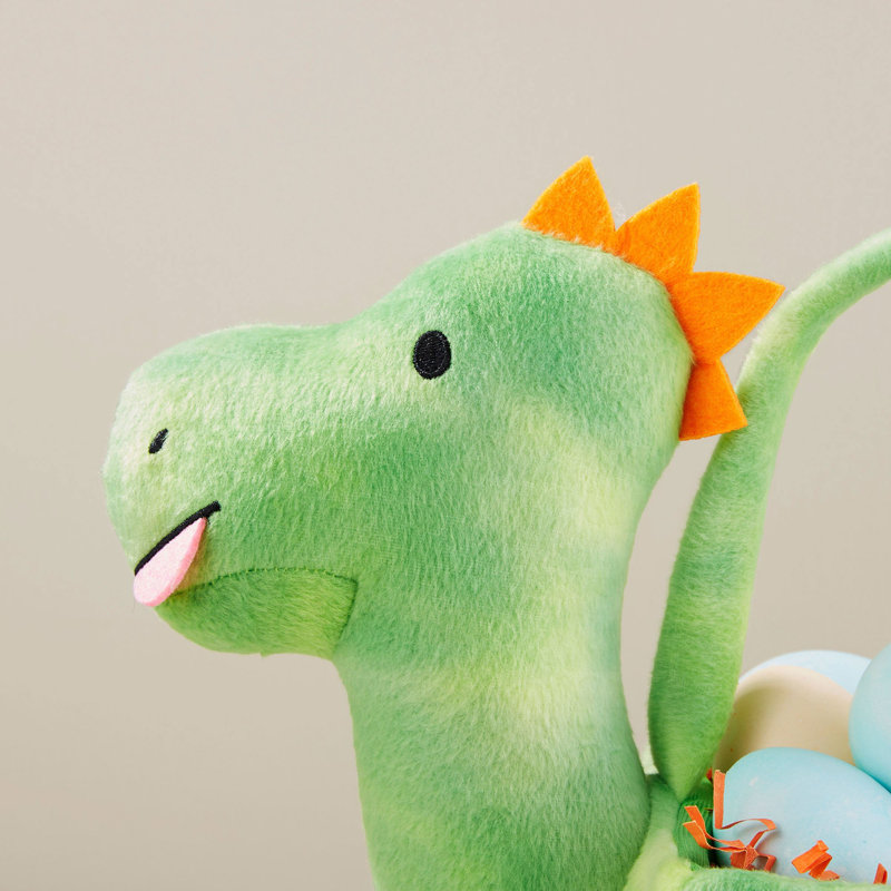 Panier dinosaure en peluche brodé, Oui