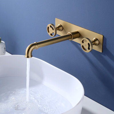 Wall Mounted Optional 2-handle Bathroom Faucet