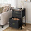 MDF Iron Fabric Under Table Cabinet - Dresser Bedroom Storage, Durable Metal Frame, Compact Design, Multi-Functional Use, Easy Assembly