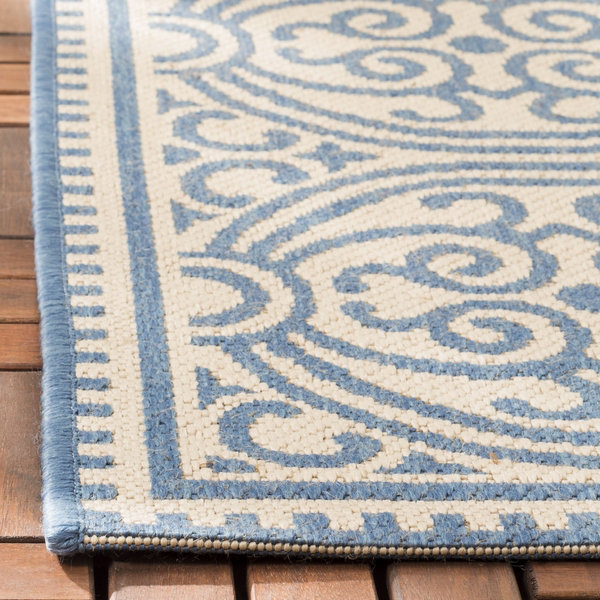 Graham Indoor/ Outdoor Blue/Cream Rug