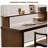 Modern Solid Wood Rectangular Desk with Shelf-403766732
