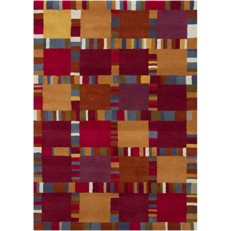 Performance Wool Geometric Indoor Rug, 5' x 7'