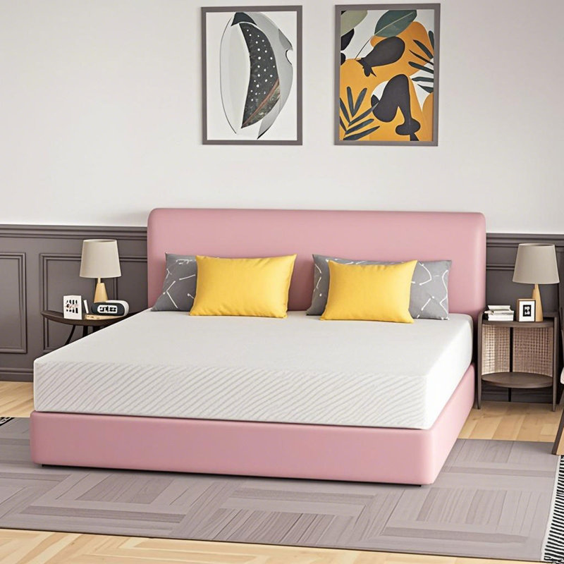 Medium Firm Memory Foam Mattresses With Tencel Cover, Green Tea/Gel Bed-Mattress In Box, Firm-Mattress For Back Pain, 8"