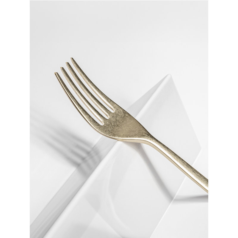 Vintage Pewter Flatware Set - 43 Pieces - Gold, Pewter Champagne