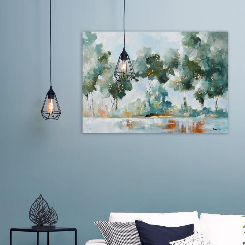 Peinture sur toile tendue, H 36 po x l 48 po x P 2 po