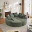 Canapé rond surdimensionné en velours côtelé de 78,5 pouces, convertible en deux fauteuils inclinables, canapé-lit 2 en 1, conception de coussin pour le cou avec cinq coussins décoratifs-843810438