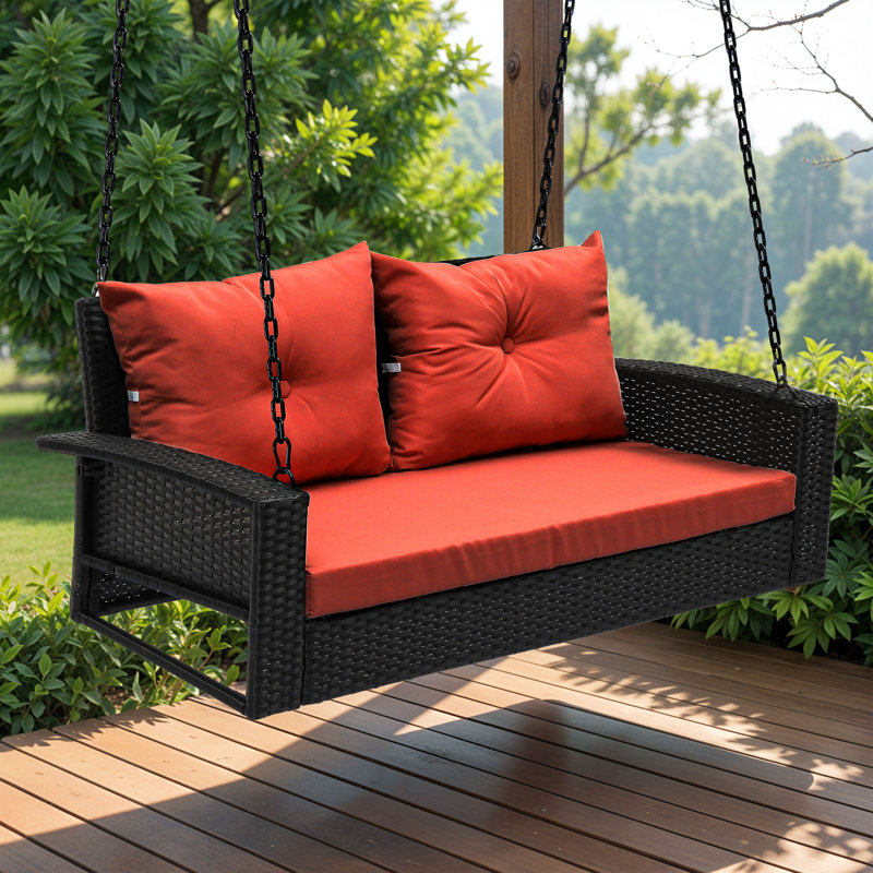 Balancelle pour 2 personnes, Noir / rouge