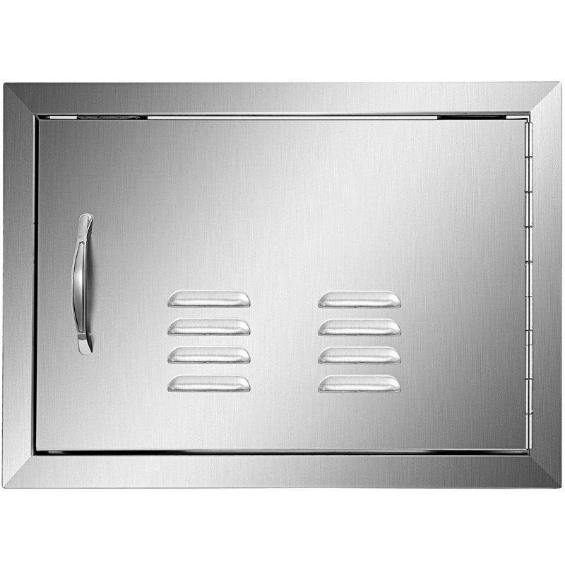Cadre moderne avec tiroir et porte de barbecue à accès unique H 14 po x l 20 po avec évent 14 po