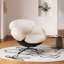 Chaise longue pivotante blanche Cara