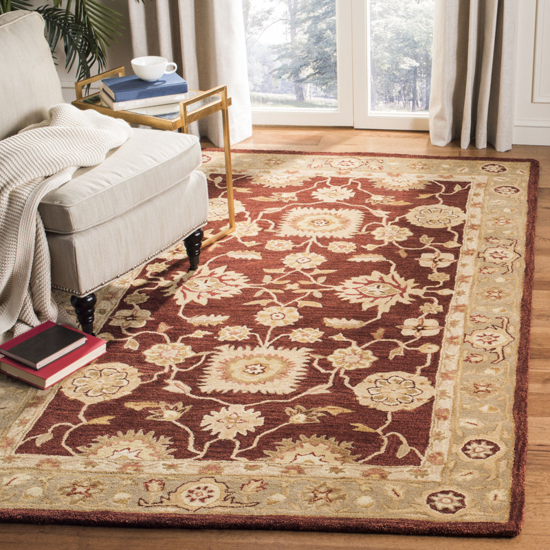 Tingley Hand Tufted Wool Floral Rug, Rectangle 9' x 12'
