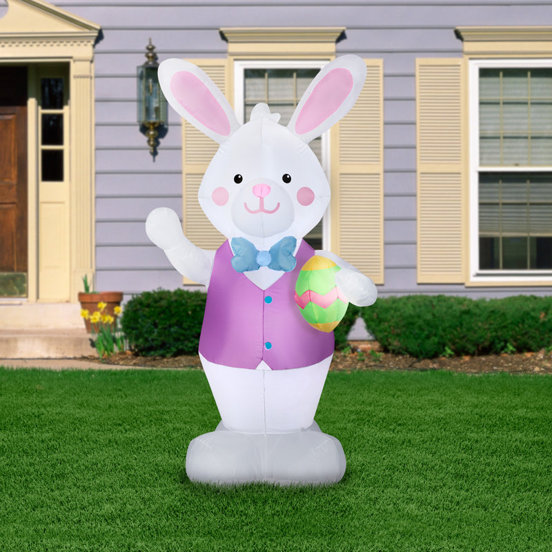 7 ft. Inflatable Easter Bunny with Egg