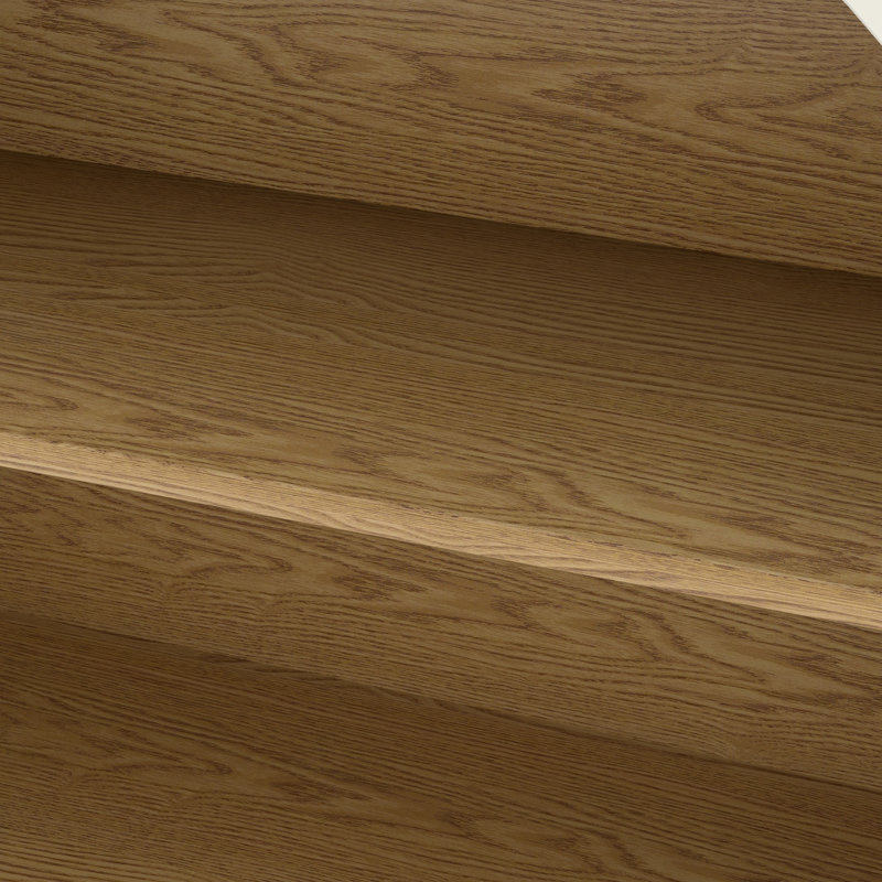 Bibliothèque arquée avec 3 tablettes - Bibliothèque moderne en bois à 3 niveaux pour le salon