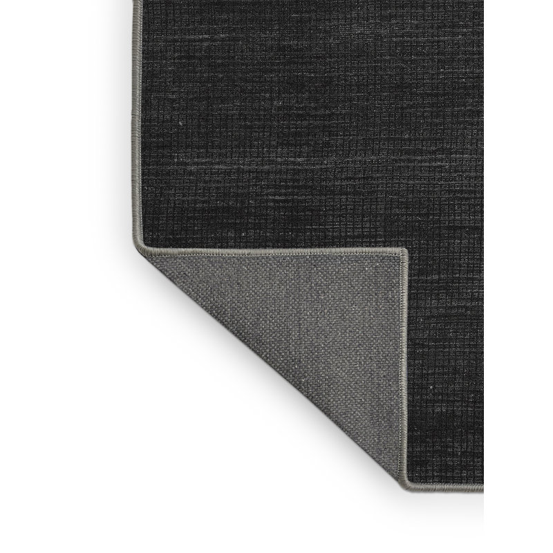 Tapis blanc / noir en laine et polyester tissé à la machine Merdan, Rectangle 2 pi x 3 pi