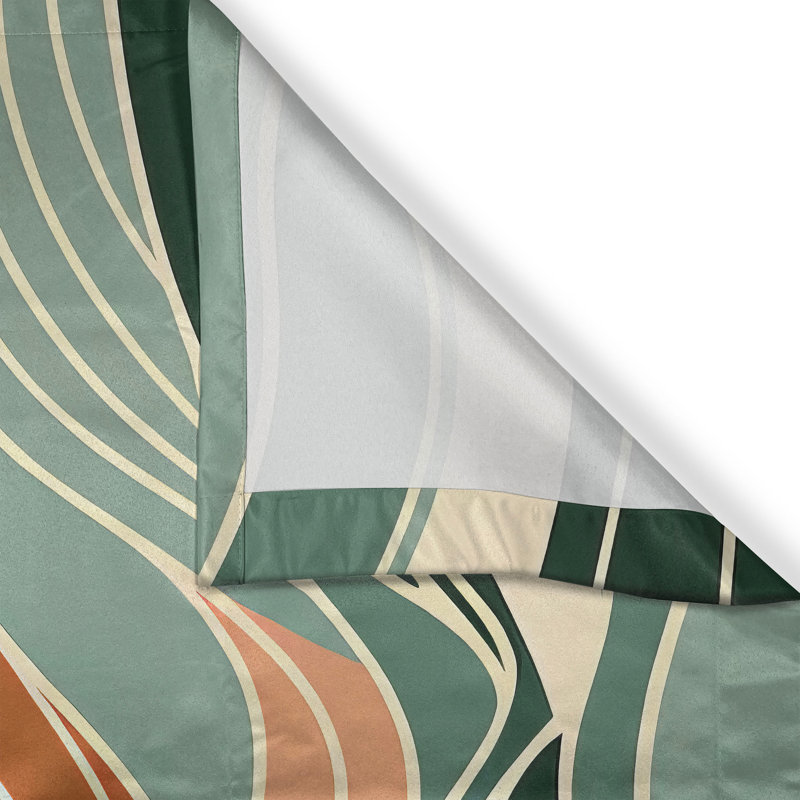 Monstera Kitchen Curtain, 55" W x 24" L