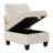 Modern Sectional With Beige Corduroy Upholstery & End Seat Storage Charging 4 In Reversible Cushions-368487559