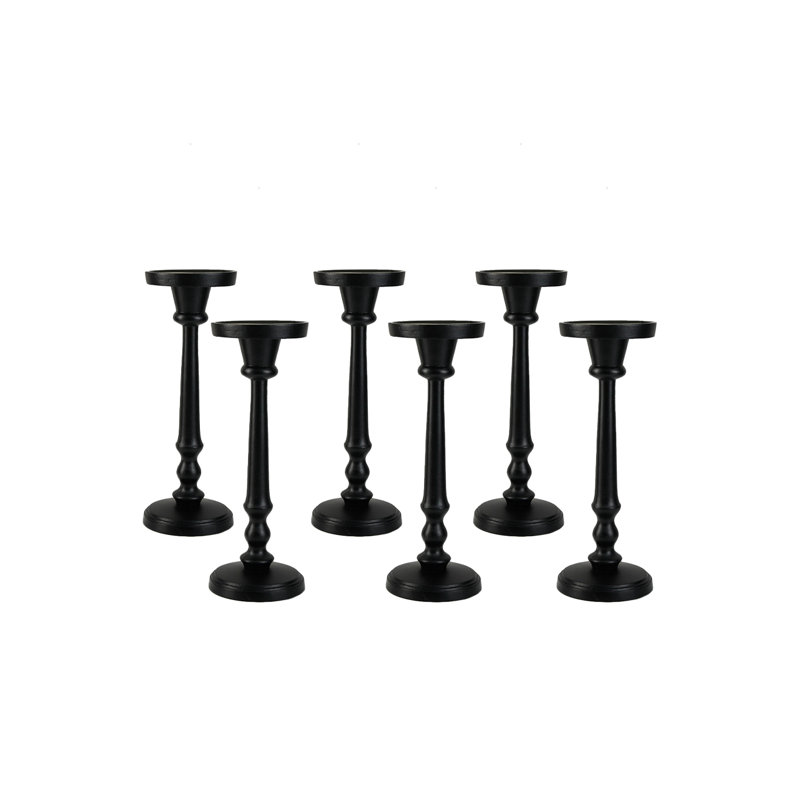 Rovon Metal Tabletop Candlestick, 12" H x 4.5" W x 4.5" D