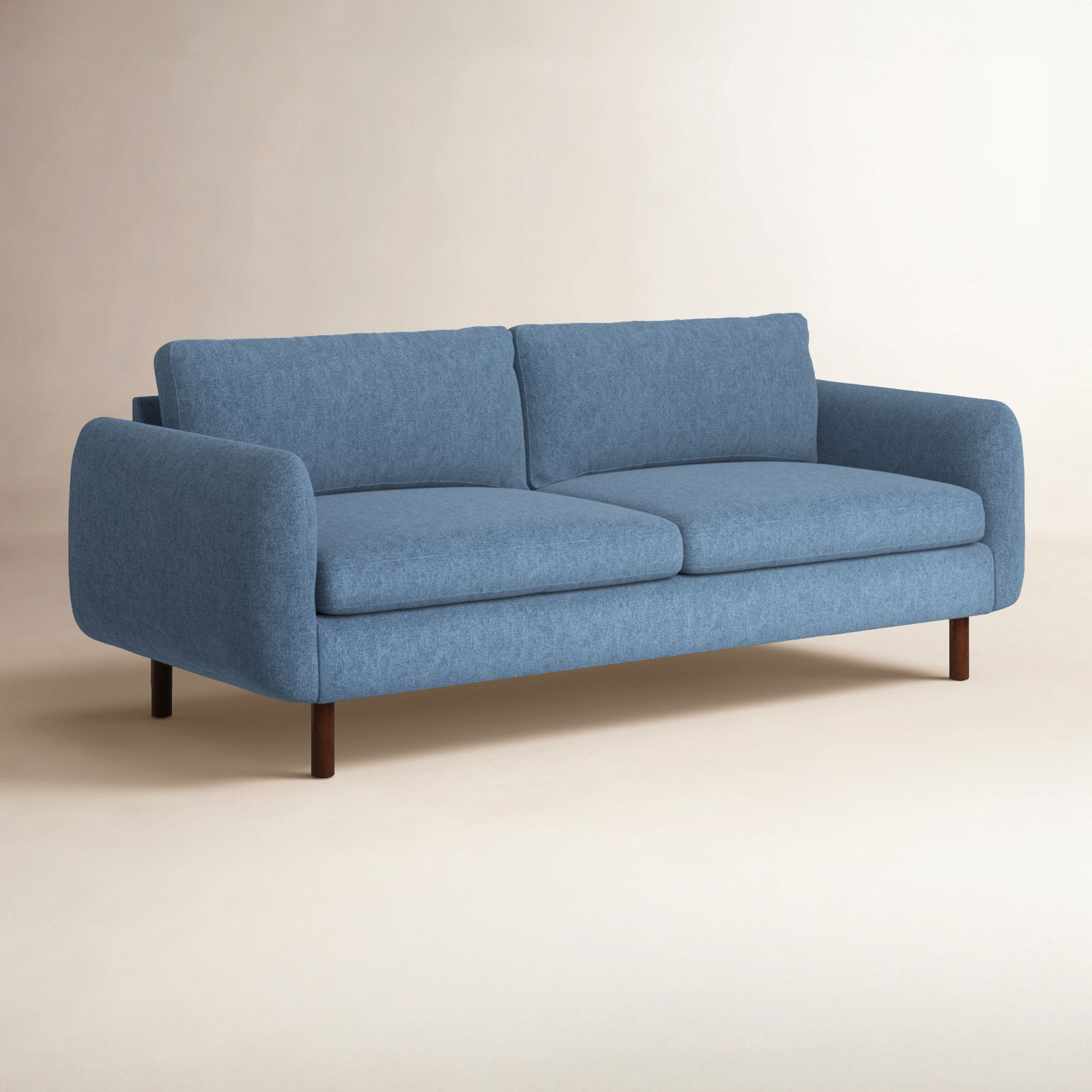 Leno 86'' Upholstered Sofa, Angel Sky Blue Performance Chenille