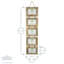 Nicola Spring - Rustic Wooden Hanging 5 Photo Frame - 6 x 4"-50945751