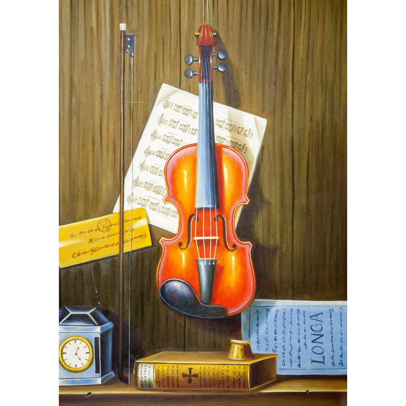 Violin On Wall Print