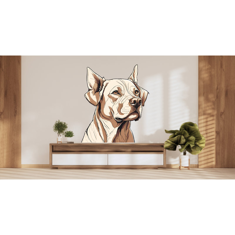 Adhésif décoratif pour chien, décor de chien, art mural, amoureux des animaux, H 12 po x l 10 po