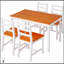 Ensemble de table de salle à manger moderne en bois 5 pièces HOMcom pour petits espaces, idéal pour les coins repas et la vie compacte