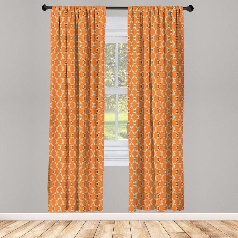 Semi-Sheer Rod Pocket Curtain Panels, 28" x 95"