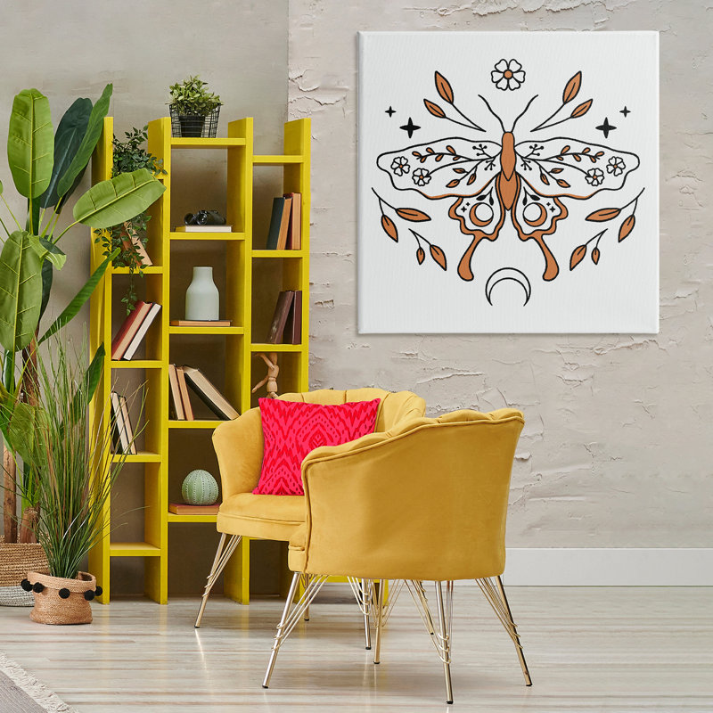 Art mural céleste céleste floral, H 36 po x l 36 po
