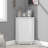 White Bathroom Cabinet Triangle Corner Storage Cabinet With Adjustable Shelf Modern Style MDF Board