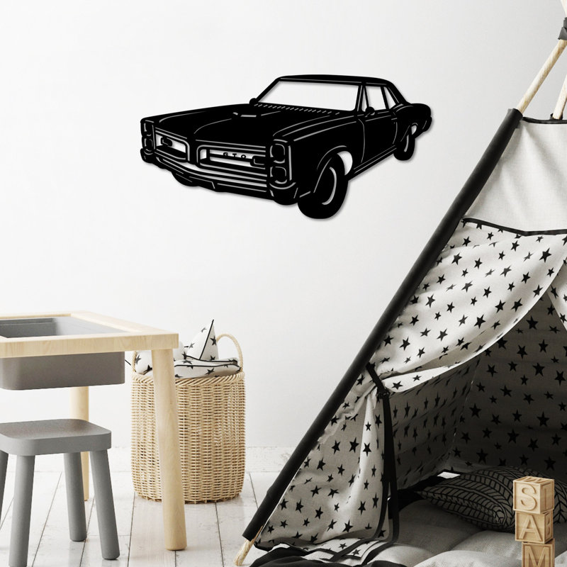 Decorative Metal Wall Accessory, Black Finish, 23.6 x 11.8 inches | 100% Metal Construction, Thickness: 0.06 inches | Lightweight at 1.8 lbs, Perfect for Home or Office Decor, Stylish and Durable Design