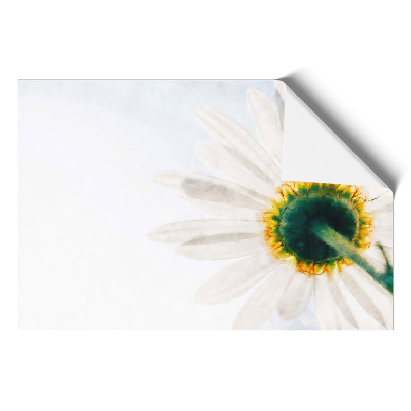 White Daisy Painting - Frameless Print, 30cm H x 42cm W x 0.1cm D