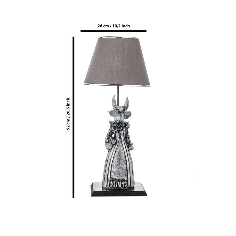 Table Lamp, Gray, Gray