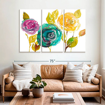 Harnek Modern Trio of Blooms II