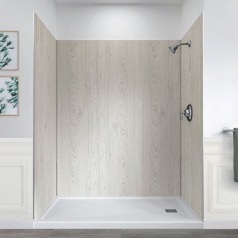 60'' W 32'' D 78'' H Composite Wall, Driftwood