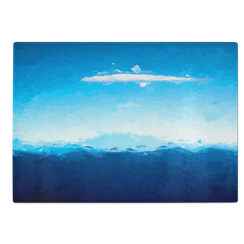 Glass Mountain Cloud in Abstract Chopping Board, 28.5 cm W x 20 cm L