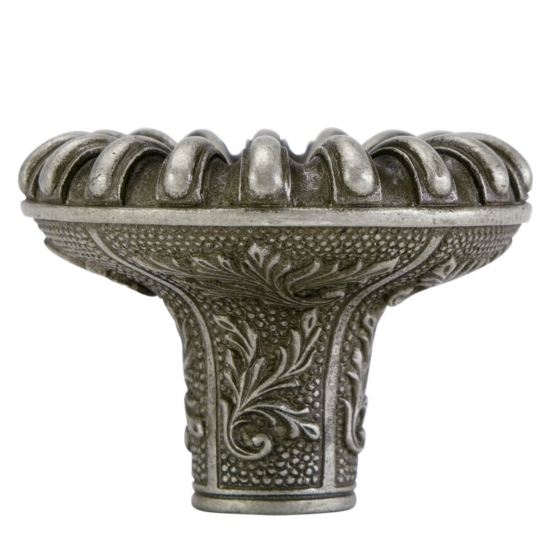 NANTUCKET KNOB IN ARTISAN PEWTER FINISH, Silver, 1 3/8"
