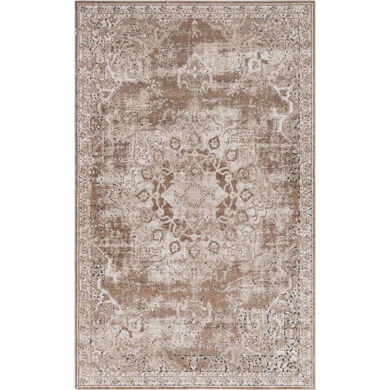 Parrado Ikat Indoor Rug, Rectangle 5' x 8'