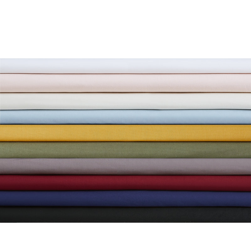 Jededian 100% Cotton Percale Duvet Cover Set, King Duvet Cover + 2 Shams, Blush