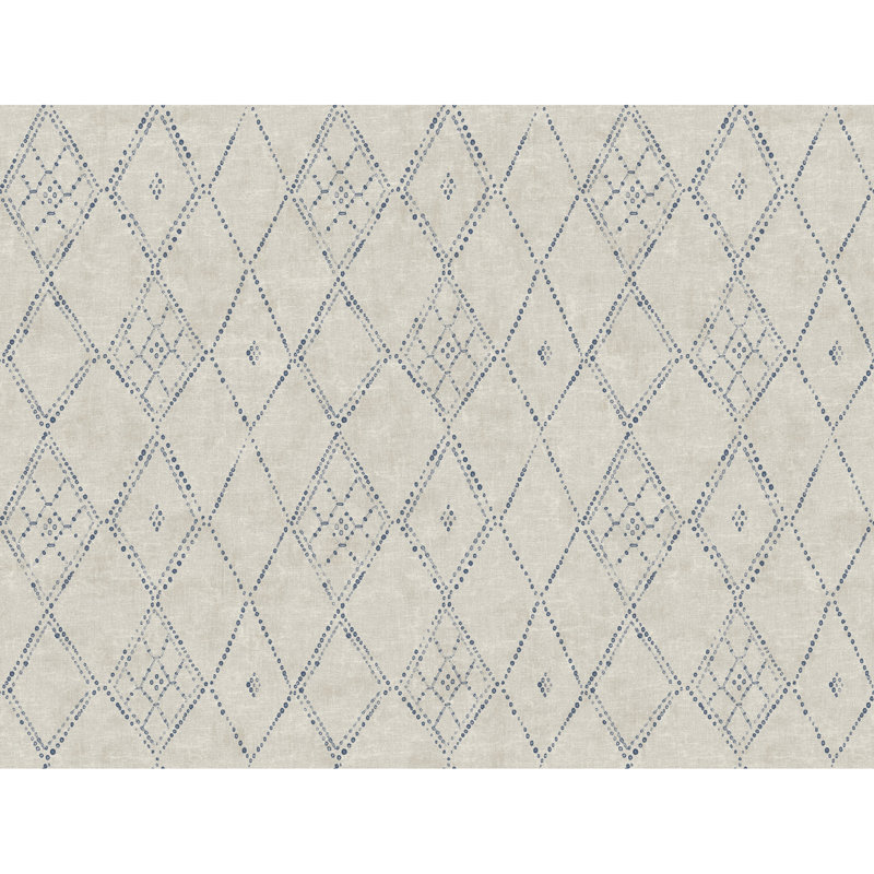Souk Geometric Wallpaper Roll, Blue