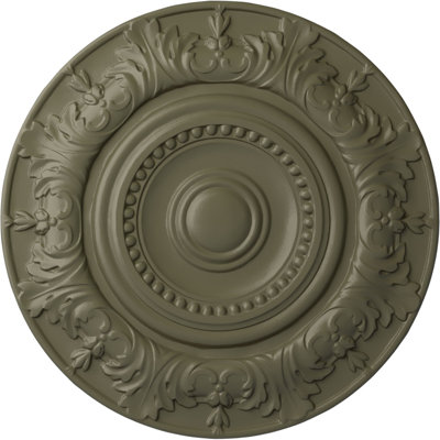 Endurathane Biddix Ceiling Medallion, 20 7/8"OD x 1 1/4"P (Fits Canopies up to 7 1/2"), Hand-Painted Spartan Stone Finish