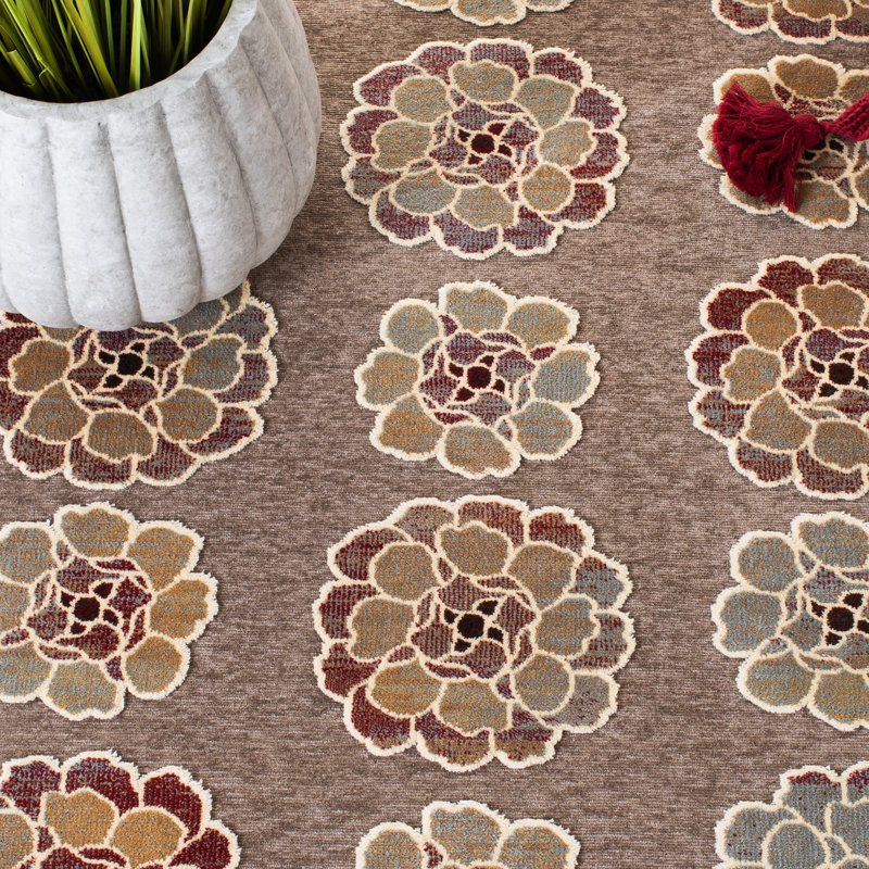 Tapis Heie brun foncé