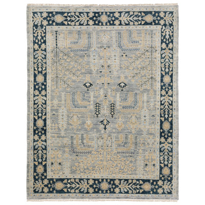 Tapis traditionnel gris / bleu Gowen